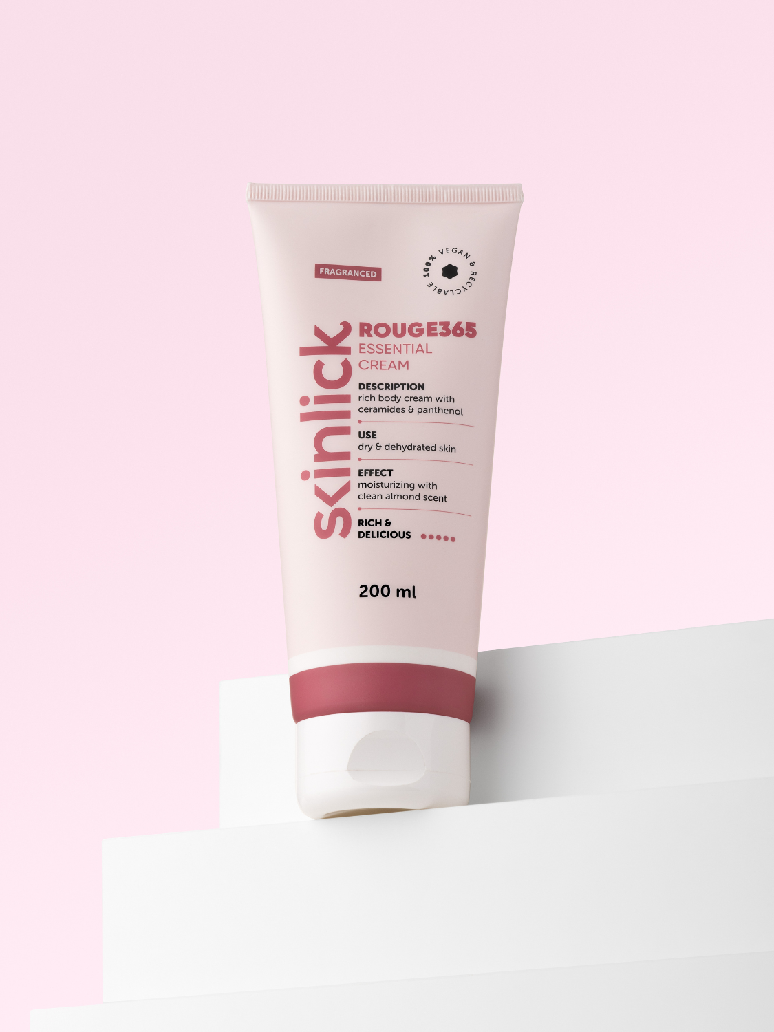 Skinlick Rouge365 Essential Cream bogata krema s ceramidima i pantenolom u bočici