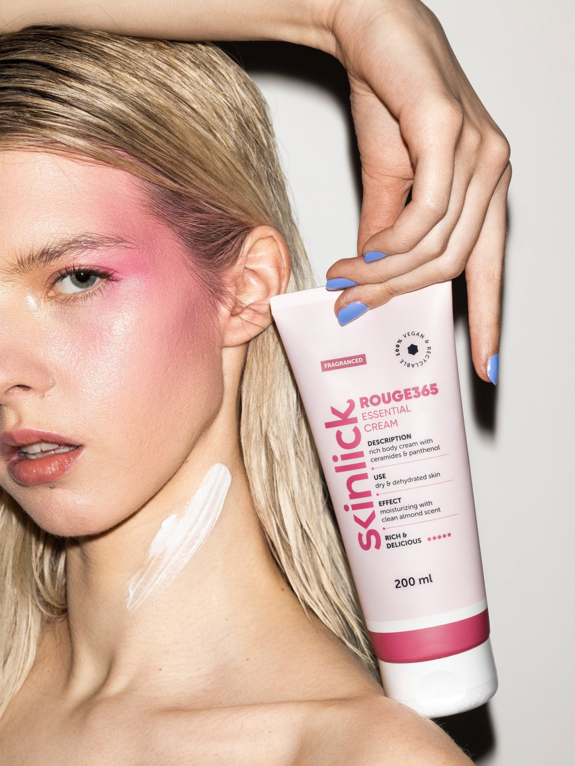 Skinlick Rouge365 Cream bogata krema za suhu i dehidriranu kožu tijela s mirisom pudera i badema